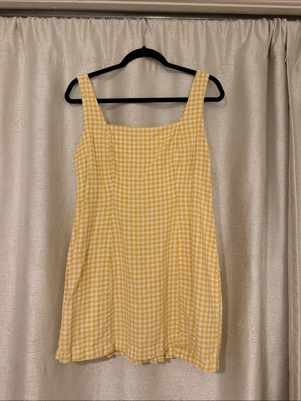 Old Navy Yellow Gingham Mini Dress